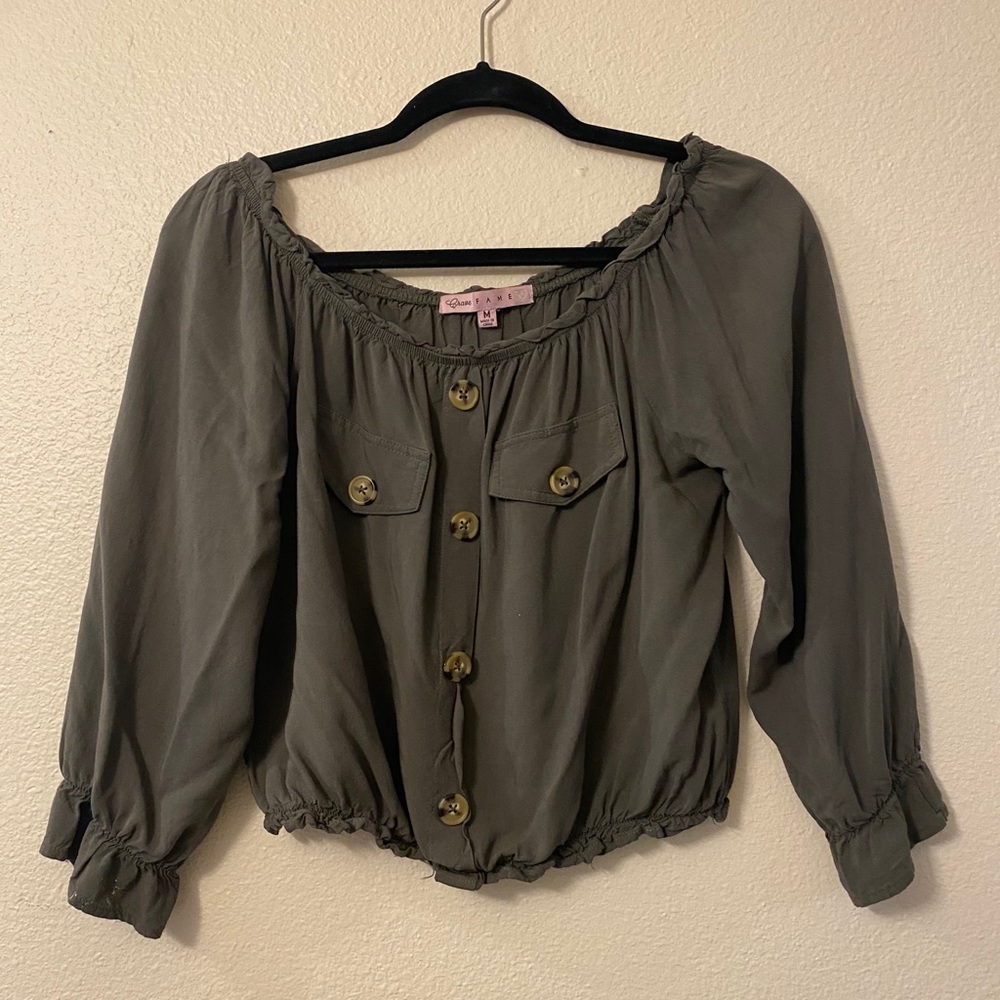 Crop Off the Shoulder Shirt